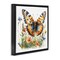 Stupell Industries Summer Garden & Butterfly Floater Framed Canvas Wall Art Design by LSR Design Studio